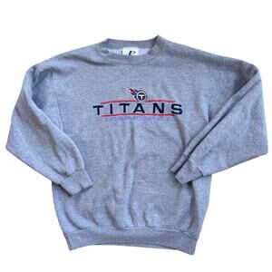 Vtg 90s Tennessee Titans Logo Athletic Embroidered NFL Crewneck Sweatshirt Sz M